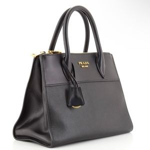 Prada Saffiano Leather and City Calf Tote